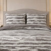Levora Comfort Printed 4 Pcs Revers Fitted Comforter Set - Gray Colour