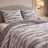 Levora Comfort Printed 4 Pcs Revers Fitted Comforter Set - Gray Colour