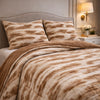 Levora Comfort Printed 4 Pcs Revers Fitted Comforter Set - Beige Colour