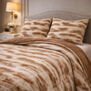 Levora Comfort Printed 4 Pcs Revers Fitted Comforter Set - Beige Colour