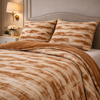 Levora Comfort Printed 4 Pcs Revers Fitted Comforter Set - Brown Colour