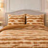 Levora Comfort Printed 4 Pcs Revers Fitted Comforter Set - Brown Colour