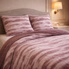 Levora Comfort Printed 4 Pcs Revers Fitted Comforter Set - Rich Plum Colour