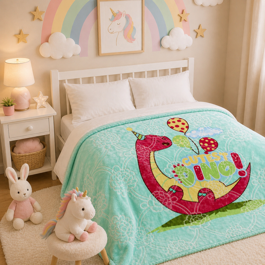 Little Cloud Baby Cot Blanket Box - Aqua Cloud Colour