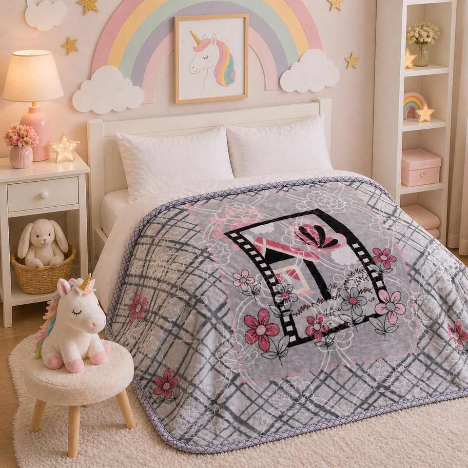 Little Cloud Baby Cot Blanket Box - Gray Colour