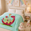 Little Cloud Baby Cot Blanket Box - Aqua Cloud Colour