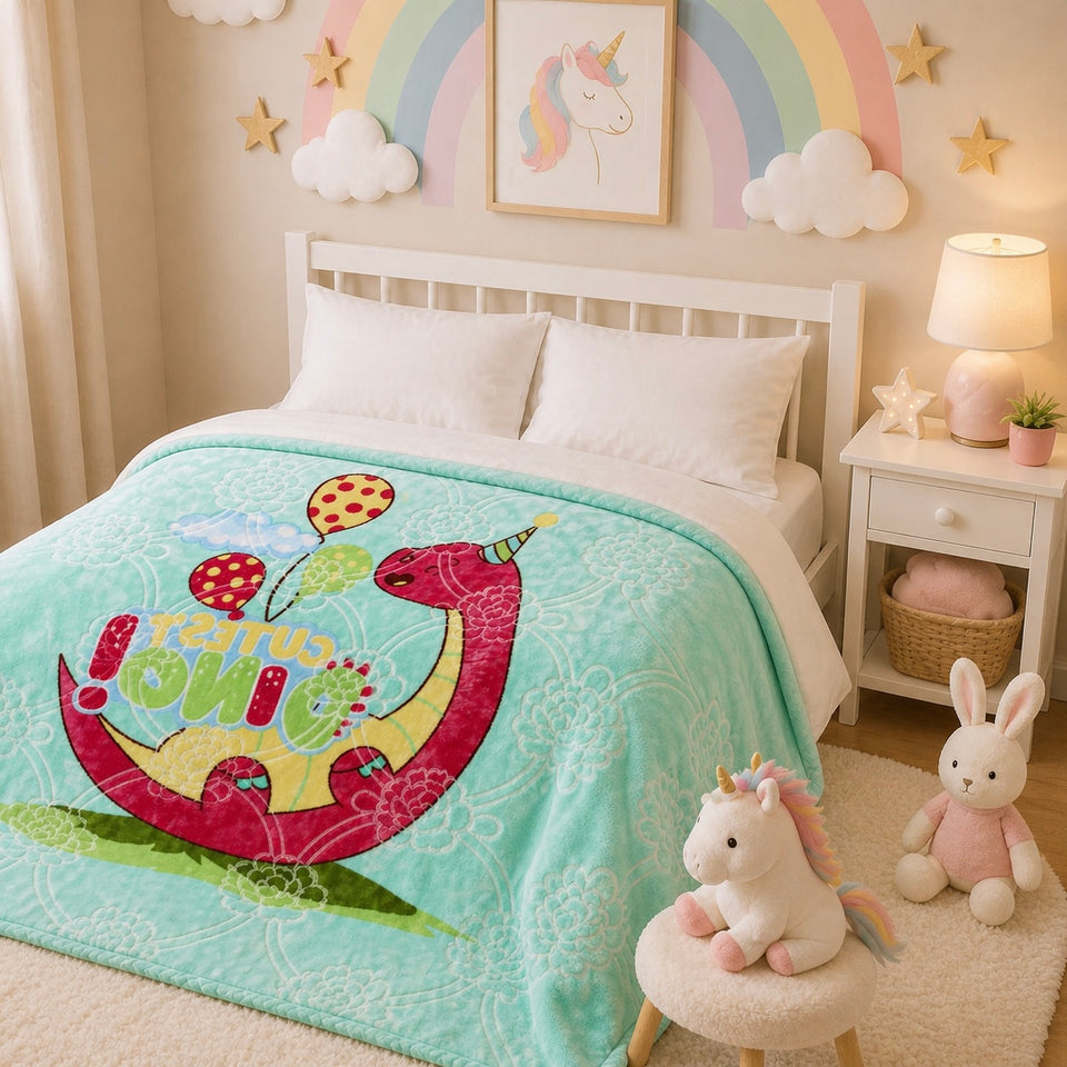 Little Cloud Baby Cot Blanket Box - Aqua Cloud Colour
