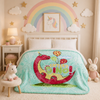 Little Cloud Baby Cot Blanket Box - Aqua Cloud Colour