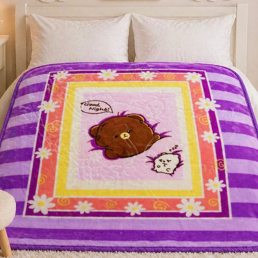 Little Cloud Baby Cot Blanket Box - Purple Colour