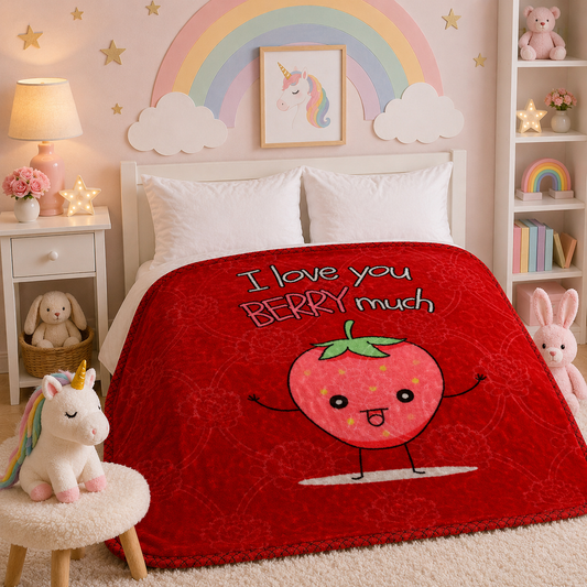 Little Cloud Baby Cot Blanket Box - Red Colour