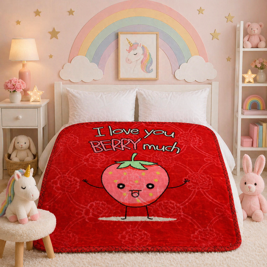Little Cloud Baby Cot Blanket Box - Red Colour