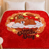 Little Cloud Baby Cot Blanket Box - Red Colour