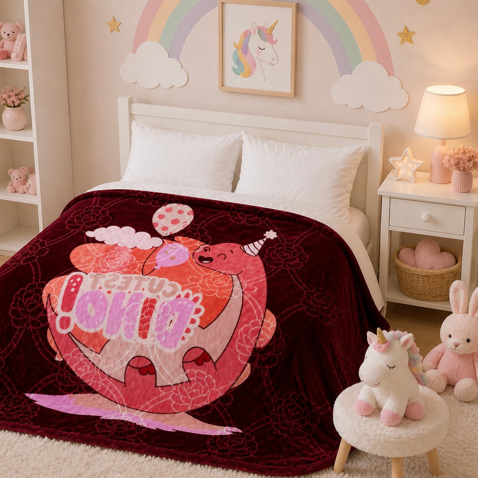 Little Cloud Baby Cot Blanket Box - Charcoal Rose Colour
