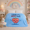 Little Cloud Baby Cot Blanket Box - Blue Colour