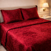 Loft Colorado 7 Pcs Bed Spread Cloudy Set Box - Ruby Red Colour