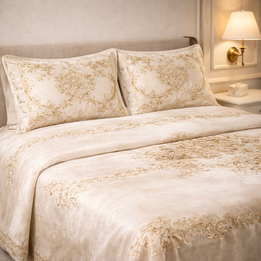 Loft Colorado 7 Pcs Bed Spread Cloudy Set Box - Fawn Colour