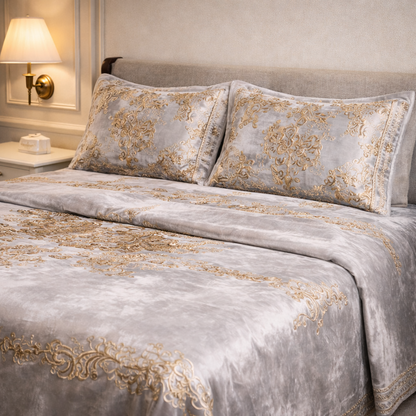 Loft Colorado 7 Pcs Bed Spread Cloudy Set Box - Gray Colour