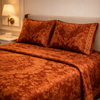 Loft Colorado 7 Pcs Bed Spread Cloudy Set Box - Rust Orange Colour