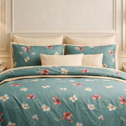 Comforter Single Bed Moon Soft Luxe Series Poly Bag - Dark Green Colour