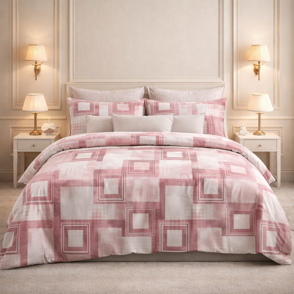 Comforter Single Bed Moon Soft Luxe Series Poly Bag - Soft Rose Colour