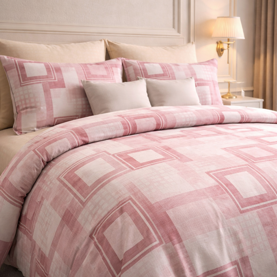 Comforter Single Bed Moon Soft Luxe Series Poly Bag - Soft Rose Colour