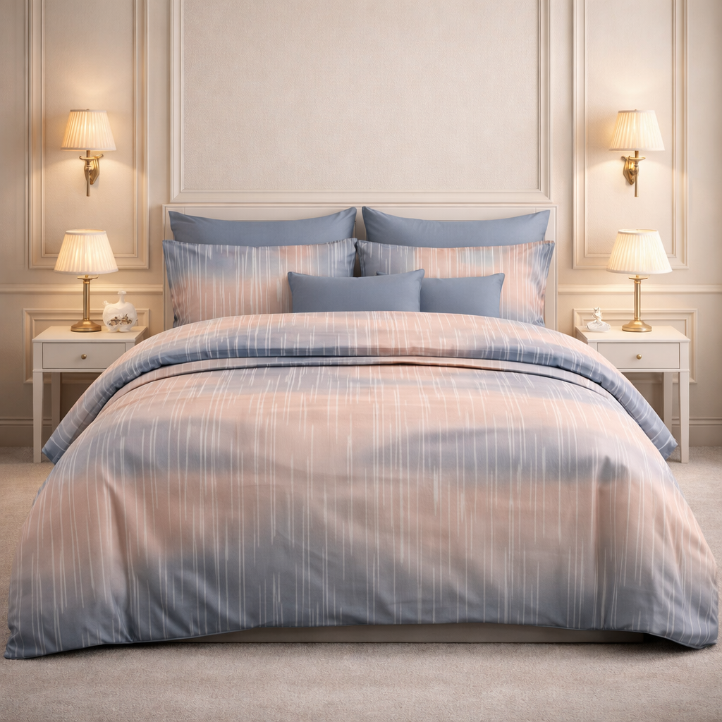 Comforter Single Bed Moon Soft Luxe Series Poly Bag - Steel Blue Colour