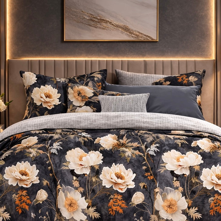 Comforter Single Bed Moon Soft Luxe Series Poly Bag - Gray Colour