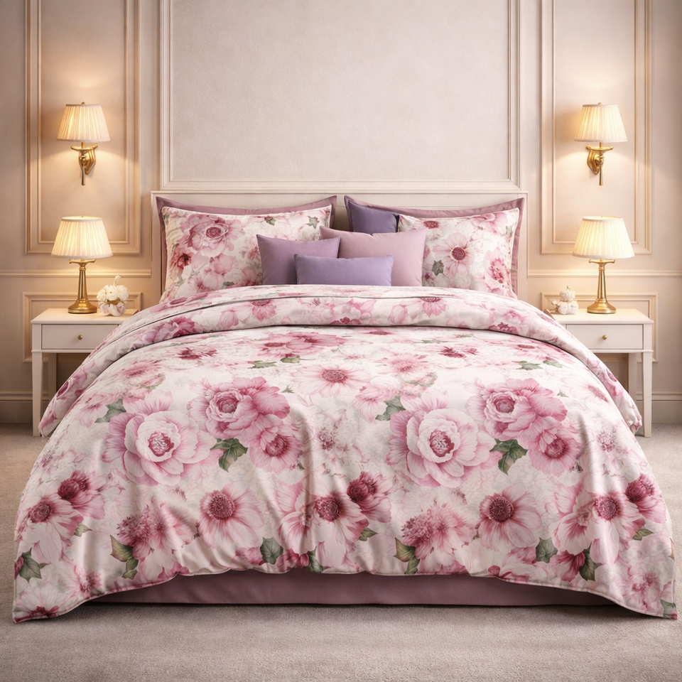 Comforter Single Bed Moon Soft Luxe Series Poly Bag - Pink Colour
