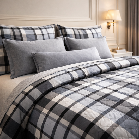 Comforter Single Bed Moon Soft Luxe Series Poly Bag - Charcoal Grey Colour