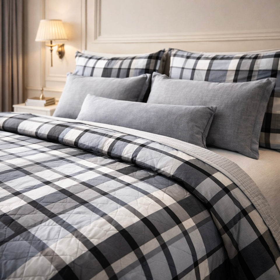Comforter Single Bed Moon Soft Luxe Series Poly Bag - Charcoal Grey Colour