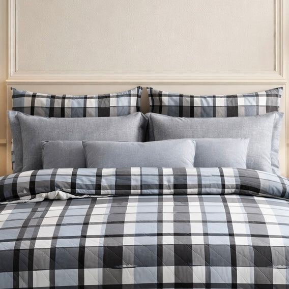 Comforter Single Bed Moon Soft Luxe Series Poly Bag - Charcoal Grey Colour