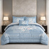 Comforter 6 Pcs Set Mora Aurora Spain Poly Bag - Sky Blue Colour