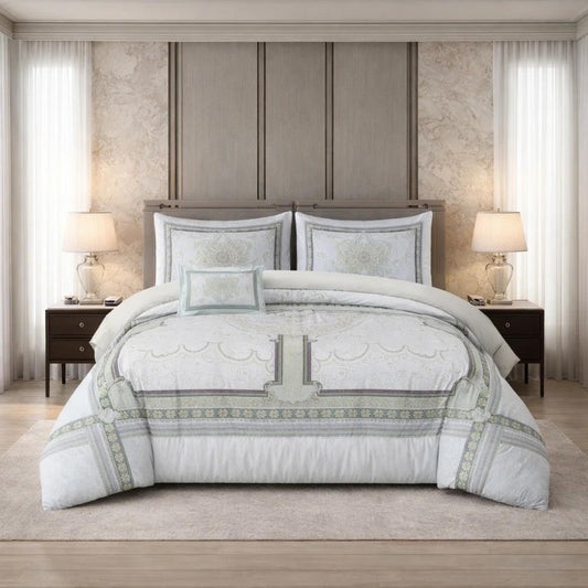 Comforter 6 Pcs Set Mora Aurora Spain Poly Bag - Gray Colour