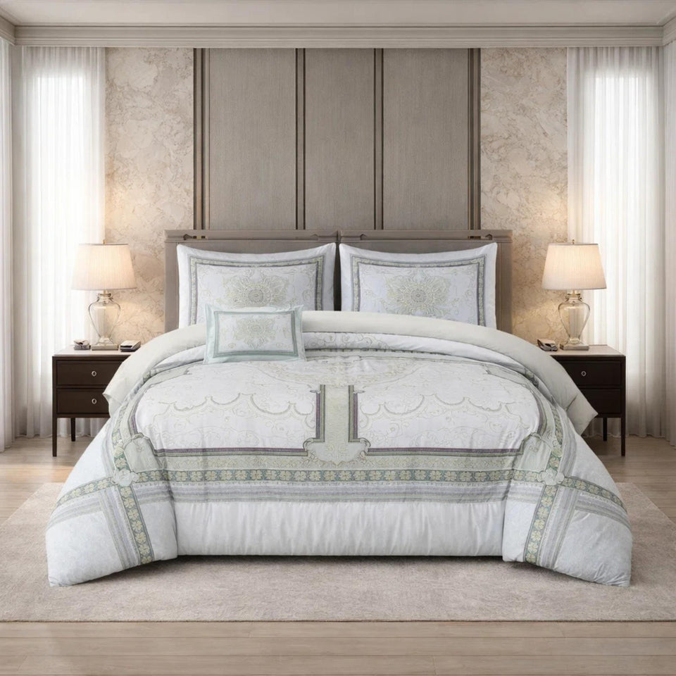 Comforter 6 Pcs Set Mora Aurora Spain Poly Bag - Gray Colour