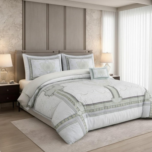 Comforter 6 Pcs Set Mora Aurora Spain Poly Bag - Gray Colour