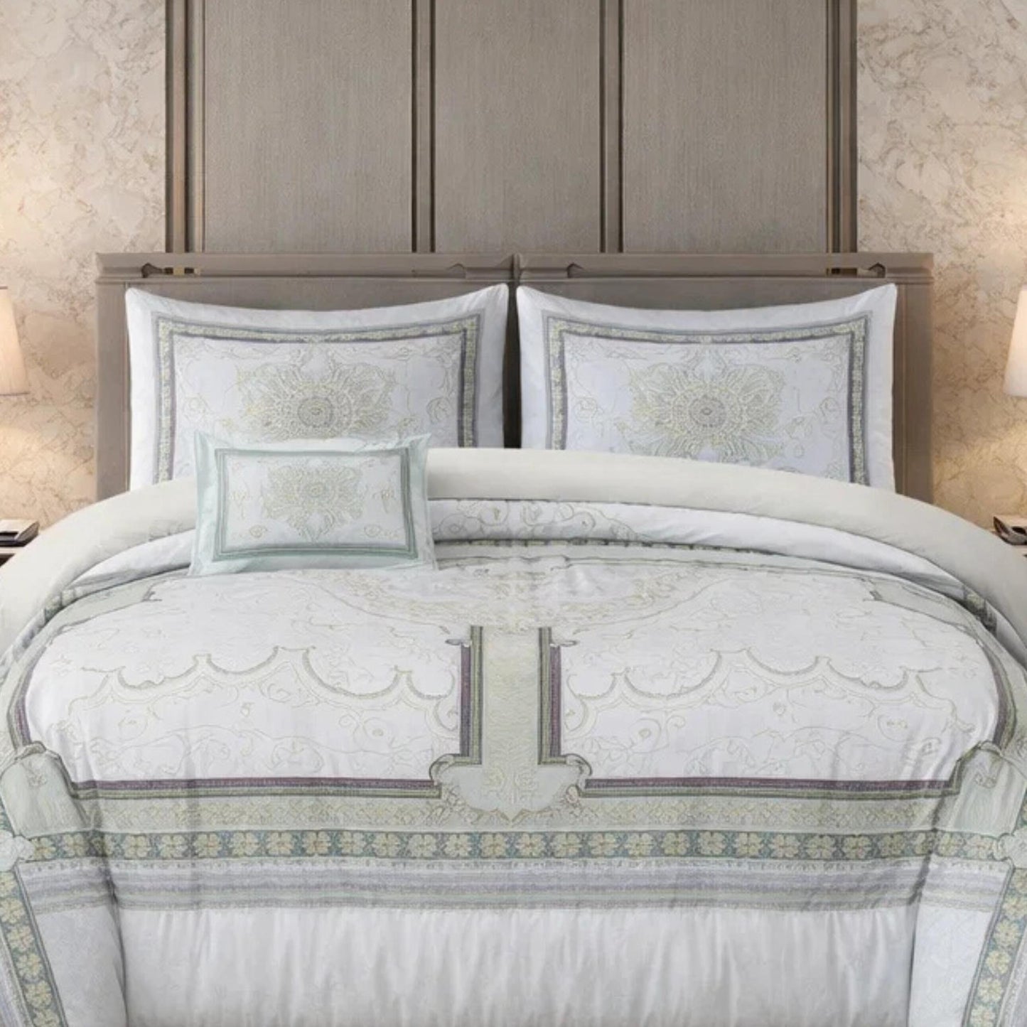 Comforter 6 Pcs Set Mora Aurora Spain Poly Bag - Gray Colour