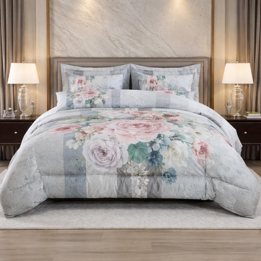 Comforter 6 Pcs Set Mora Aurora Spain Poly Bag - Gray Colour