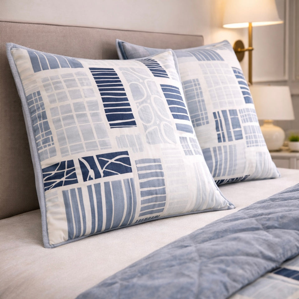Noctura Living 3 Pcs Double Bed Sheet Set - Blue Colour