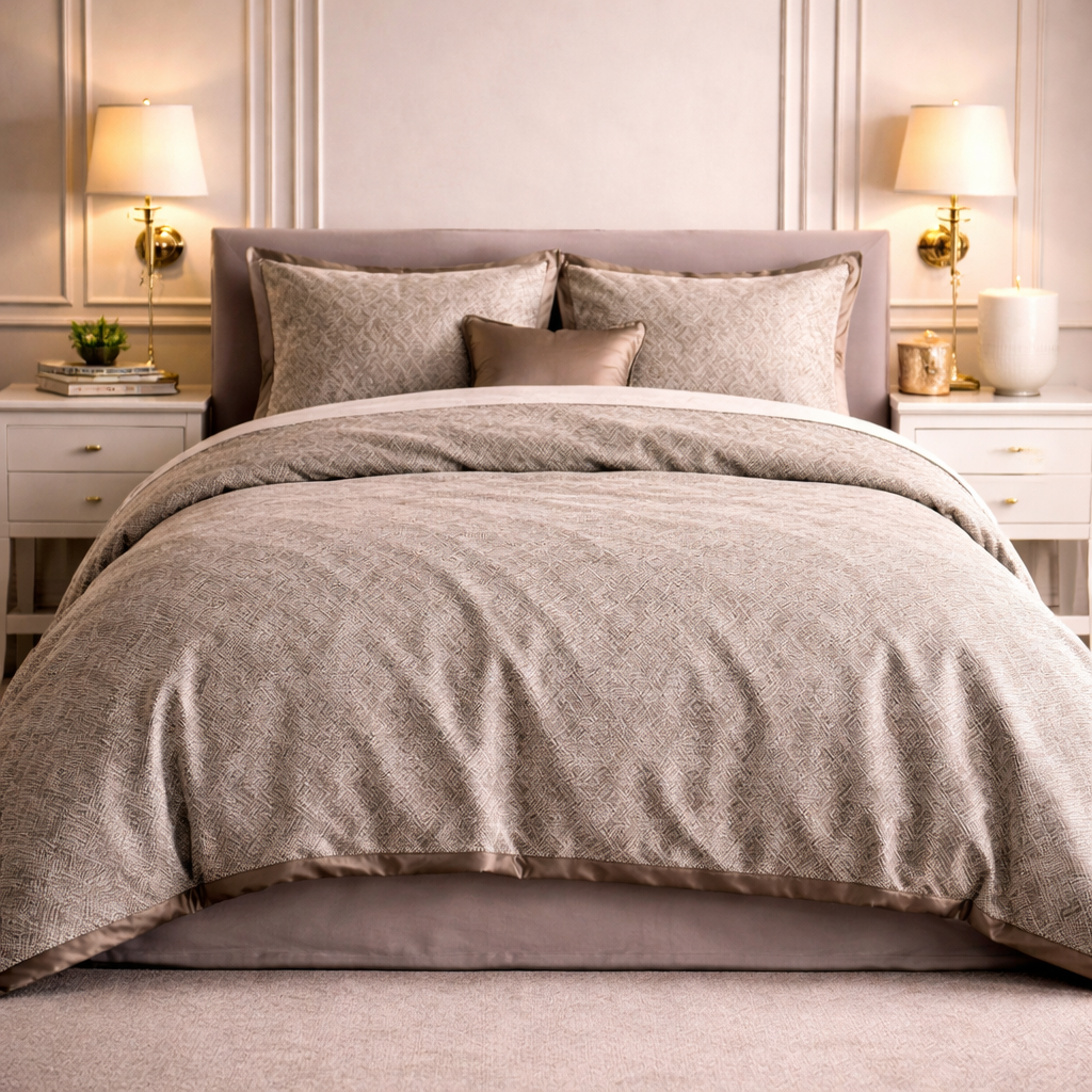 Noctura Living 3 Pcs Double Bed Sheet Set - Light Oatmeal Colour