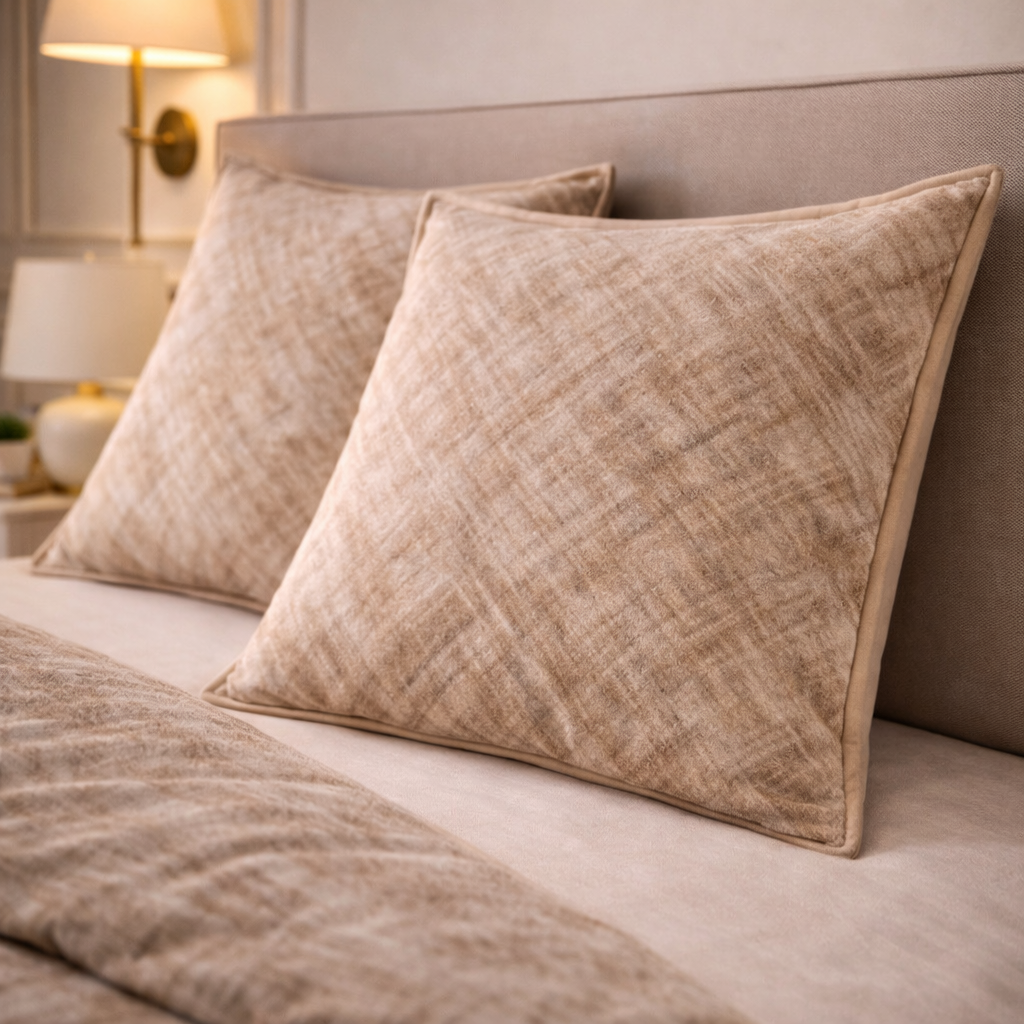 Noctura Living 3 Pcs Double Bed Sheet Set - Beige Colour