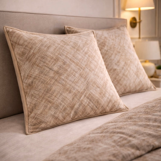 Noctura Living 3 Pcs Double Bed Sheet Set - Beige Colour