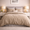 Noctura Living 3 Pcs Double Bed Sheet Set - Taupe Colour