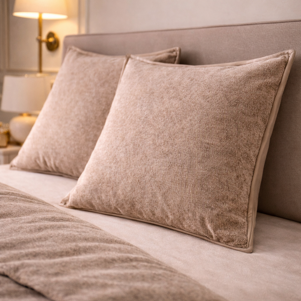 Noctura Living 3 Pcs Double Bed Sheet Set - Beige Colour