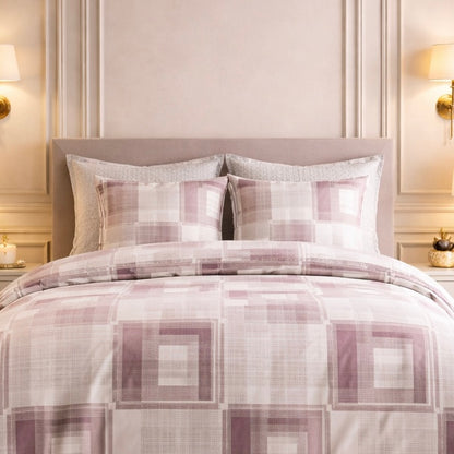 Noctura Living 3 Pcs Double Bed Sheet Set - Old Lavender Colour