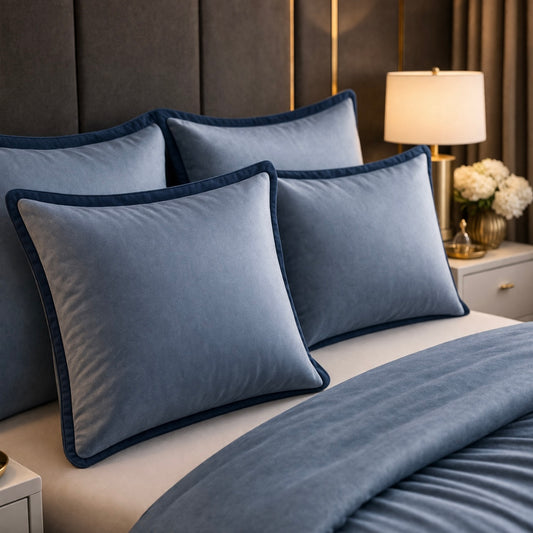 Noctura Living 3 Pcs Double Bed Sheet Set - Steel Blue Colour