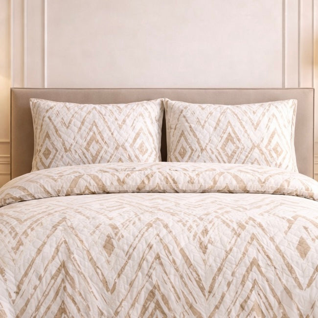 Noctura Living 3 Pcs Double Bed Sheet Set - off white Colour