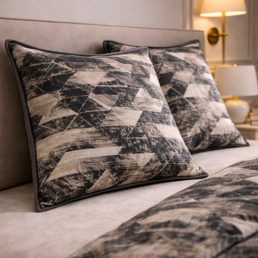 Noctura Living 3 Pcs Double Bed Sheet Set - charcoal Grey Colour