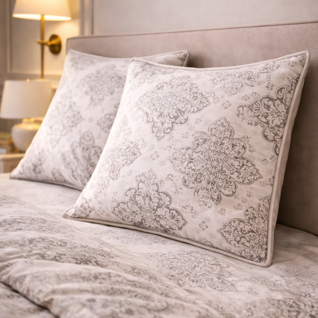 Noctura Living 3 Pcs Double Bed Sheet Set - Light Gray Colour