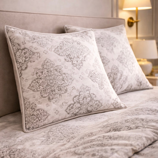 Noctura Living 3 Pcs Double Bed Sheet Set - Light Gray Colour