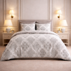 Noctura Living 3 Pcs Double Bed Sheet Set - Light Gray Colour